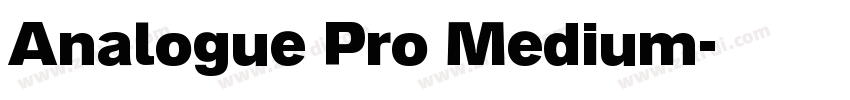 Analogue Pro Medium字体转换